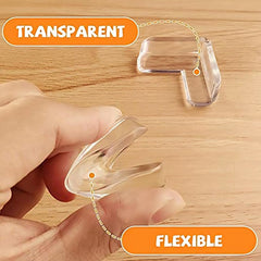 SYGA Set of 4 Transparent Children's Baby Strip Safety Table, Bed Corner Gaurd Baby Proofing Corner Protector (Transparent LShape Corner)