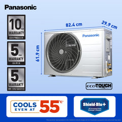 Panasonic 2.0 Ton 5 Star Premium Wi-Fi Inverter Smart Split AC (Matter Enabled, Higher Airflow, Copper Condenser, 7in1 Convertible, True AI, 4-Way, PM 0.1 Filter, CS/CU-NU24AKY5W, White)