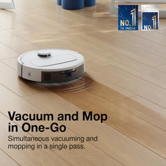 ECOVACS DEEBOT N30 White 2 in 1 Robot Vacuum Cleaner & Mop, 2025 New Launch, 10000 Pa Suction, 5200mAh Battery, Covers 3500+ Sq ft in Single Charge, Zero Tangle 2.0 Technology, Advanced TrueMapping