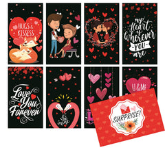 SYGA Set of 8 Exciting Lives Love Story Romantic Love Cards - Birthday, Anniversary Gift, Pre Wedding Photo Shoot, Post Wedding Photoshoot_Multi