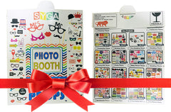 SYGA 33 Baby Shower Badges with 30 Party Photo Booth Props Combo