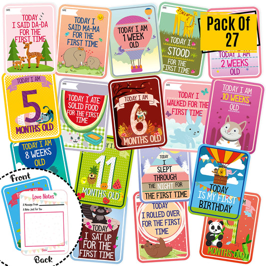 Syga Baby Milestone Cards (Pack of 27)