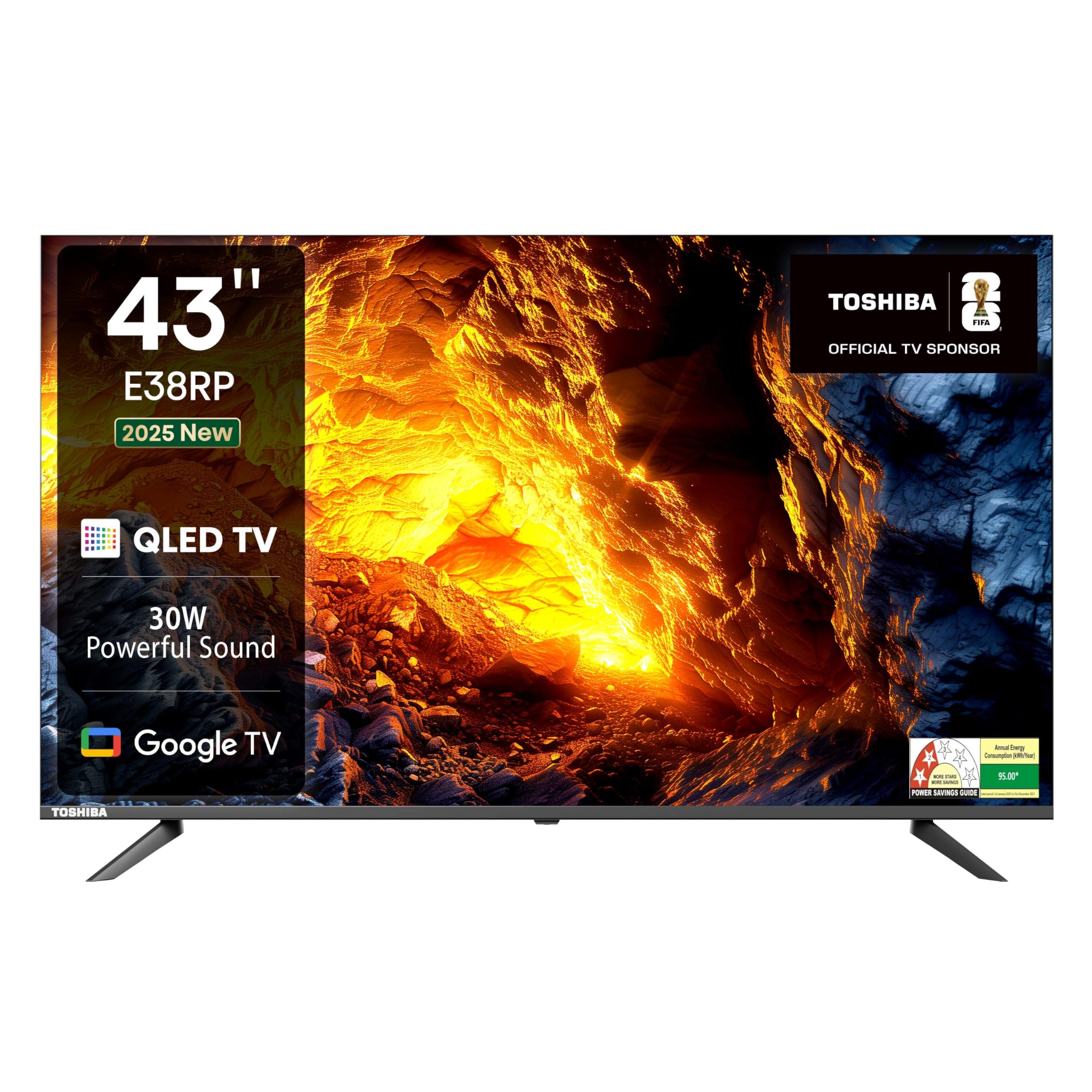TOSHIBA 108 cm (43 inches) E38RP Series Full HD Ready Smart QLED