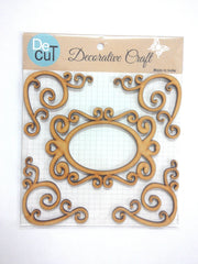 SYGA Floral Design Frame Scrapbook Decorative Wood Craft Items