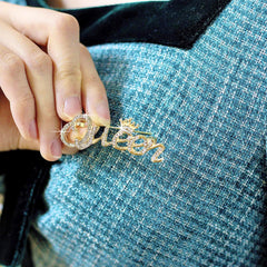 SYGA Brooch Pin Fashion Crystal Rhinestone Jewellery Pin Vintage Accessories Decoration Clothing Bouquet Brooches for Bridal Women Girl- Queen