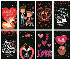 SYGA Set of 8 Exciting Lives Love Story Romantic Love Cards - Birthday, Anniversary Gift, Pre Wedding Photo Shoot, Post Wedding Photoshoot_Multi