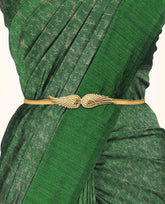 SYGA Women Metal Chain Angle Wings Buckle Stretchy Skinny Belt, Gold(Fits Waist Size 26-36)