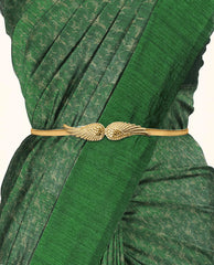 SYGA Women Metal Chain Angle Wings Buckle Stretchy Skinny Belt, Gold(Fits Waist Size 26-36)