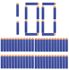 SYGA Plastic Bullet Foam Suction Dart for Nerf N-Strike Elite Guns_Plastic foam_Multicolour_100 Pieces