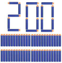 syga blue plastic bullet foam suction dart for nerf n-strike elite guns, 200-pieces- Multi color