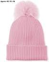 SYGA Unisex Wooln Warm Winte Cap Pompom Beanie Hat for 1-3 Year Baby Cap - Pink