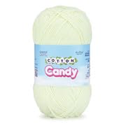 Ganga Acrowools Cotton Candy Yarn – Soft Premium Cotton Blend Wool for Knitting & Crochet | Lightweight, Smooth Texture, Pastel Shades, 100gm Ball (CCY006 -White)