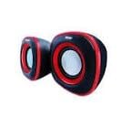 USB Mini Speaker 2.0, Compact Wired Desktop Speakers, Black & Pink | USB Powered, 3.5mm Audio Jack, Plug and Play, Portable Design, PC & Laptop Use