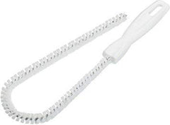 Syga Flexible Iron and Plastic Water Pipe Drain Long Hair Bath Plug Overflow Unblocker Stick Sink Cleaning Brush (45 cm, White)