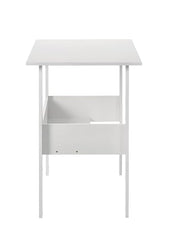 DeckUp Eden Home Engineered Wood Study Table and Office Desk (White, Matte Finish)