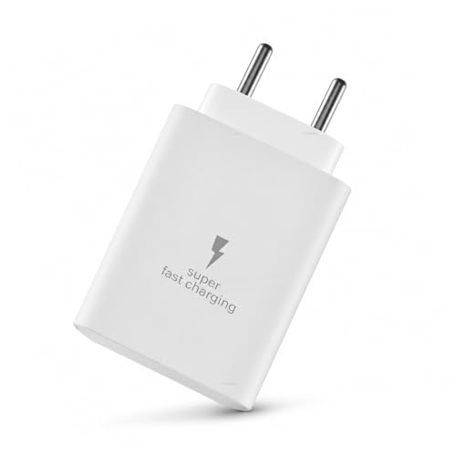 (BIS-Certified) 25W Type-C Adapter Charger Compatible with Samsung Galaxy S25, S24, S23, S22, S21(Ultra/Fe), M35, M36, M16, M06, M05, M56, A55 5G, A35 5G, A15, F15, F14 (Z/S/A/M/F Series)