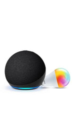 Amazon Echo Dot (5th Gen), smart speaker with Alexa+, vibrant sound, motion detection, temperature sensor, bluetooth, Blue