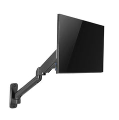 Jin Office Wall Mounted Monitor Stand For 13-32 Inch Monitors| 8Kg Weight Capacity| Spring Assisted Height Adjustment| Fully Adjustable Metal Wall Monitor Arm Mount |Tilt, Rotation and Swivel Features