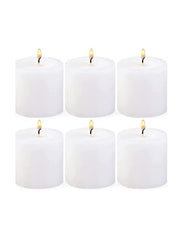 LTYNE Pillar Candle || Size 2 * 2 inch Each || Unscented Pillar Candle || 6 Hours Burning Time || Home Decor || Spa Candle [ Pack of 6 ] (Blue)