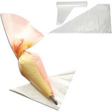 Syga Plastic Disposable Icing Pastry Bags, Piping Bags for Cake Dessert Decoration, White (Pack of 50)