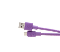 ASCENY Coiled & Double-Sleeved Mechanical Keyboard Cable, for Type-C Mechanical Keyboards (Pink)