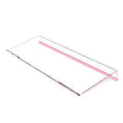 Beego Ergonomic Computer Keyboard Stand Holder Clear Acrylic Keyboard Riser Tilted Keyboard Holder Keyboard Tray with Lightpink Non-Slip Strip for Easy Typing at Home School Office Desk Accessories