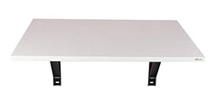 Madhuran Engineered Wood Wall Mounted Study Office Laptops Foldeable Table Desk (Finish Teak) / uses Home Dining Kitchen Living Room Organizer Storage Foldable Shelf