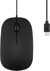 Perixx PERIMICE-201U B, Wired USB Mouse - 3 Button - 800dpi Optical Resolution - Illuminated Wheel - 5 Ft Cable - Black