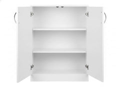 DeckUp Apollo Engineered Wood 2-Door Wooden Shoe Rack (White, Matte Finish)