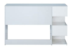 DeckUp Zeus Engineered Wood Study Table and Office Desk (Wotan Oak & White)