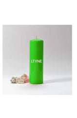 LTYNE™ 100% Pure Paraffin Wax Pillar Candles (2 x 6), Unscented Smokeless Pillar Candles Pack of 2, Burn Time: 25-30 Hours (Light Green)