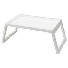 Ikea polypropylene&plastic Foldable Bed Tray,Multipurpose Tray For Food,Laptop Table For Study,Work 56X36X26 Cm (White)
