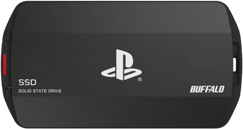 BUFFALO External SSD 2.0TB Officially Licensed Product, Compatible with PS 5 / PS 4 Consoles - USB3.2 Gen2 Type A and C - Portable Anti Shock IP55 Dust and Water Resistant SSD-PHO2.0U3B