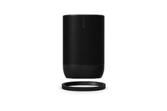 Sonos Move 2 | Wireless Portable Speaker with WiFi, Bluetooth, Amazon Alexa, 24-Hour Battery Life, Wireless Charging Base - Black