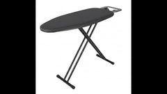 JVD Prestige II Foldable Adjustable Ironing Board | Heat-Rated Bungee Cover & Fibre Padding | Durable Steel Mesh Top | Black