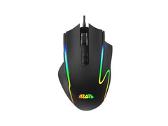 AZOTH GM78W Wireless Gaming Mouse, 7-Button RGB Trimode Mouse with 12800 DPI, 2.4G/Bluetooth/Wired, Optical Sensor, Macro Software, 1000Hz Polling Rate, Lightweight Design for Laptop PC/Desktop