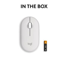 Logitech Pebble Mouse 2 M350s Slim Bluetooth Wireless Mouse, Portable, Lightweight, Customisable Button, 4000 DPI, Quiet Clicks, Easy-Switch for Windows, macOS, iPadOS, Android - Tonal Graphite