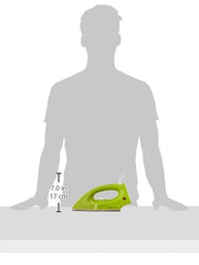 amazon basics 1000 Watts Dry Iron with Non-Stick Soleplate | Stainless Steel Base | Ergonomic | Red and White