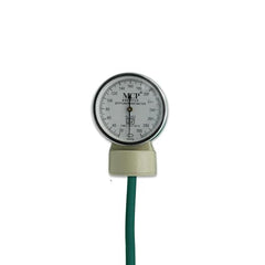 Dr. Care Aneroid Dial Model Blood Pressure Monitor With Manual Upper Arm Cuff And Rubber Bulb (Green)