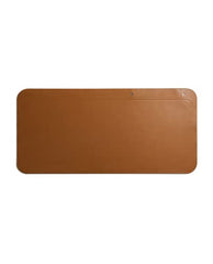 DailyObjects Large Premium Vegan Leather Desk Mat|Anti-Skid|Anti-Slip|85*45cm|Reversible Desk spread Turf Desk/Laptop Mat for Work from Home/Office/Gaming- Extended mouse pad and keyboard desk pad-Tan