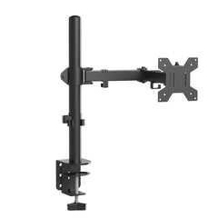 STRIFF Single Monitor Stand with Full Motion Arm | 360° Rotation & Height Adjustable Desk Table Mount | Universal VESA Bracket with C-Clamp | Fits 13–32 Inch Computer/LCD Screens | Holds 4.4–19.8 lbs
