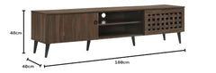 DeckUp Soneva Engineered Wood TV Unit (Wotan Oak & White, Matte Finish)