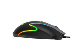 AZOTH GM78W Wireless Gaming Mouse, 7-Button RGB Trimode Mouse with 12800 DPI, 2.4G/Bluetooth/Wired, Optical Sensor, Macro Software, 1000Hz Polling Rate, Lightweight Design for Laptop PC/Desktop