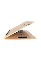 READAT Wooden Laptop Stand Table top Desk Organizer for Writing/Sketching Stand || Wooden Desk Organizer (Cream, 21x15 inches)