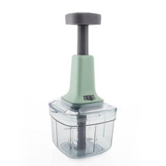 MAGIC SPOON Hand Push Chopper 1000ML, Vegetable & Onion Chopper with 4 Stainless Steel Blades, Manual Food Chopper for Garlic, Chilli, Dry Fruits, Nuts Cutter & Salad Preparation for Kitchen, Pista