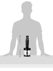 amazon basics Hand Blender,Chopper And Whisker,Super-Silent Dc Motor,100% Copper Motor,Ergonomic,Multi-Function,Stainless-Steel Blade,Detachable Stem,Click-Fit Locking(Stainless Steel,300 Watts)
