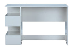 DeckUp Zeus Engineered Wood Study Table and Office Desk (Wotan Oak & White)