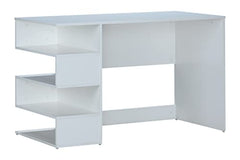 DeckUp Zeus Engineered Wood Study Table and Office Desk (Wotan Oak & White)