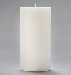 Floryn Decor® Paraffin Wax Pillar Candle (Set of 6, 3 X 6 Inch, White) | Dripless | Smokeless | Unscented | Burning time- 60 hrs | Hand Poured | Christmas Candle