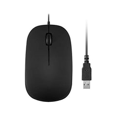 Perixx PERIMICE-201U B, Wired USB Mouse - 3 Button - 800dpi Optical Resolution - Illuminated Wheel - 5 Ft Cable - Black